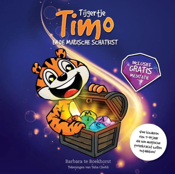 Tijgertje Timo en de magische schatkist – Barbara te Boekhorst – boek cover