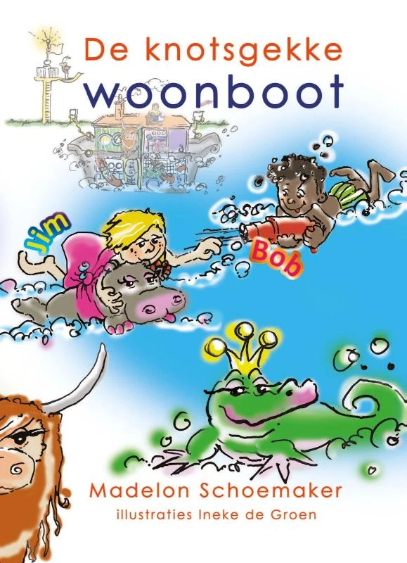 De knotsgekke woonboot – Madelon Schoemaker – boek cover