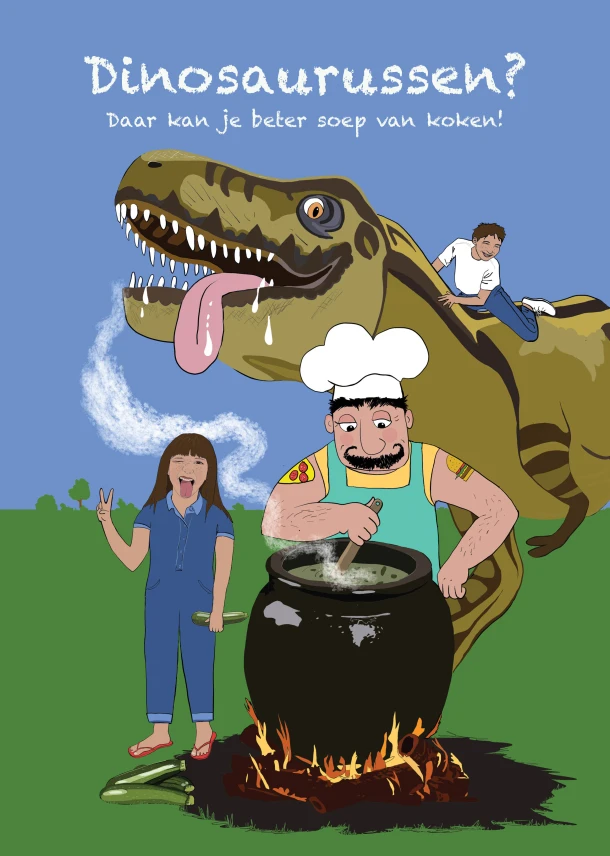 Dinosaurussen? Daar kan je beter soep van koken! – Astrid Wolffers – boek cover