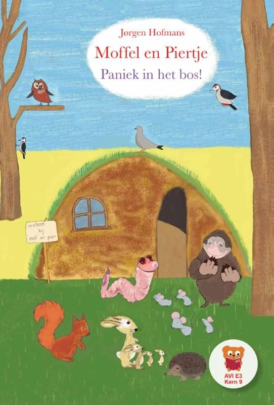 Moffel en Piertje Paniek in het bos – Jørgen Hofmans – boek cover