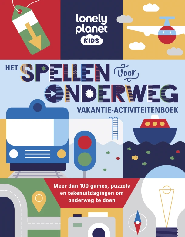 Het spellen voor onderweg vakantie-activiteitenboek – Lonely Planet Kids – boek cover