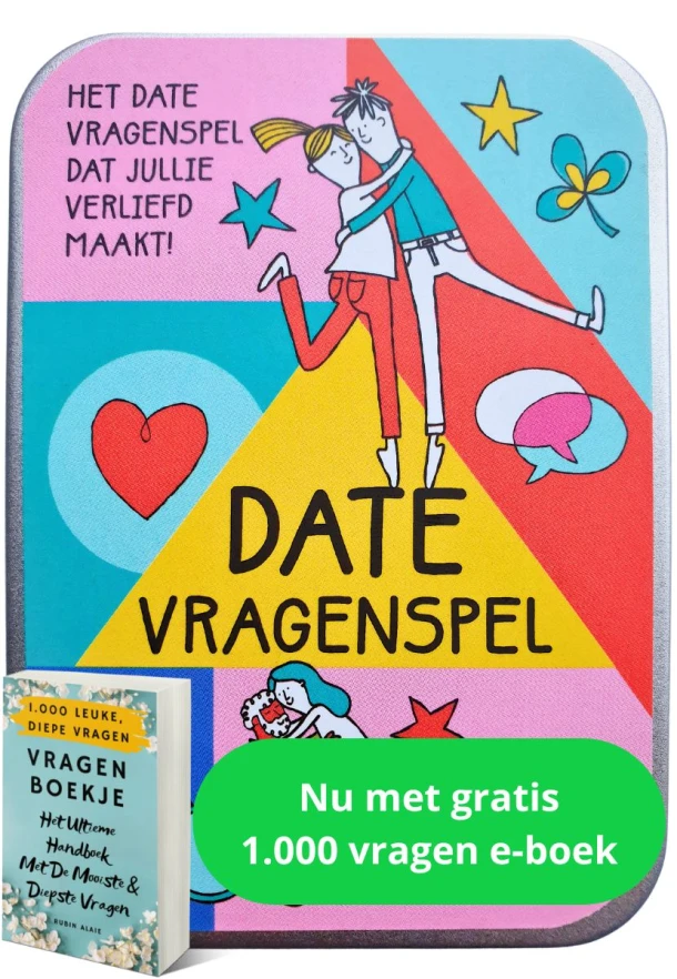 Het date vragenspel dat jullie verliefd maakt – Rubin Alaie – boek cover