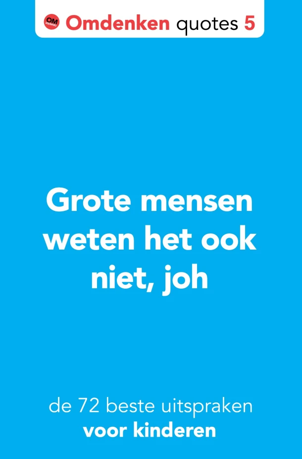 Grote mensen weten het ook niet, joh – boek cover