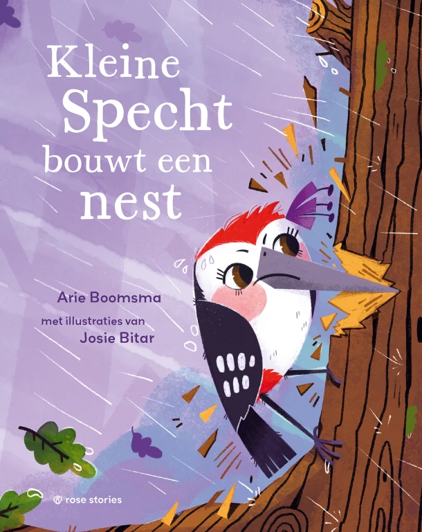 Kleine Specht bouwt een nest – Arie Boomsma – boek cover