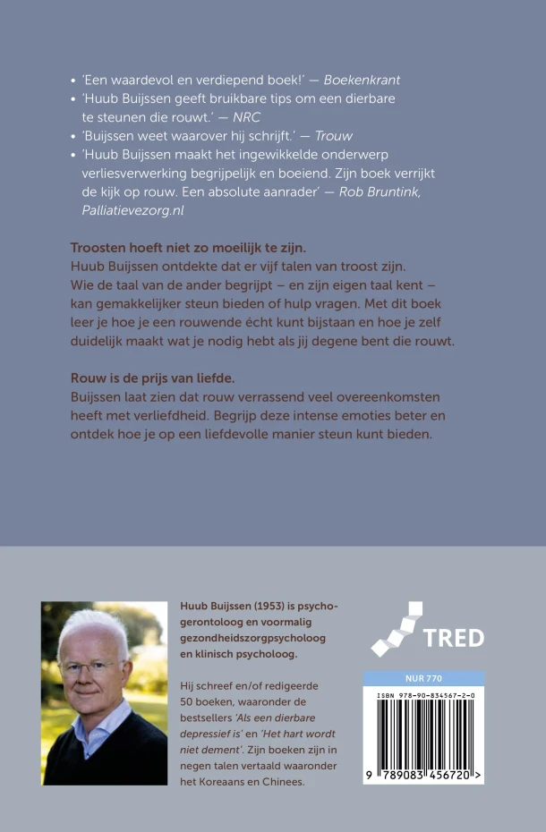 De vijf talen van troost – Huub Buijssen – boek cover