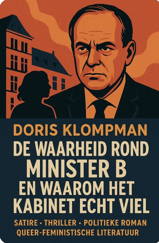 DE WAARHEID ROND MINISTER B. EN WAAROM HET KABINET ECHT VIEL – Doris Klompman – boek cover