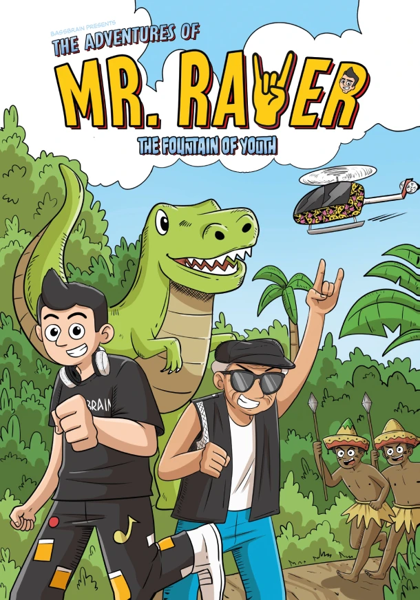 The adventures of Mr Raver – Bassbrain – boek cover