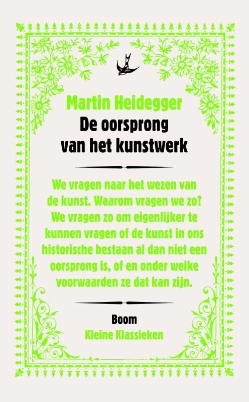 De oorsprong van het kunstwerk – Martin Heidegger – boek cover