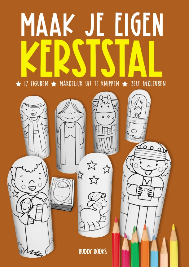 Maak je eigen kerststal - 5 ex. – Michel de Boer – boek cover