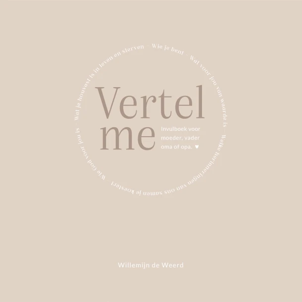 Vertel me – Willemijn de Weerd – boek cover