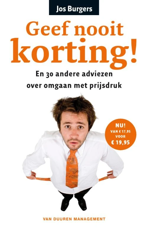 Geef nooit korting! – Jos Burgers – boek cover