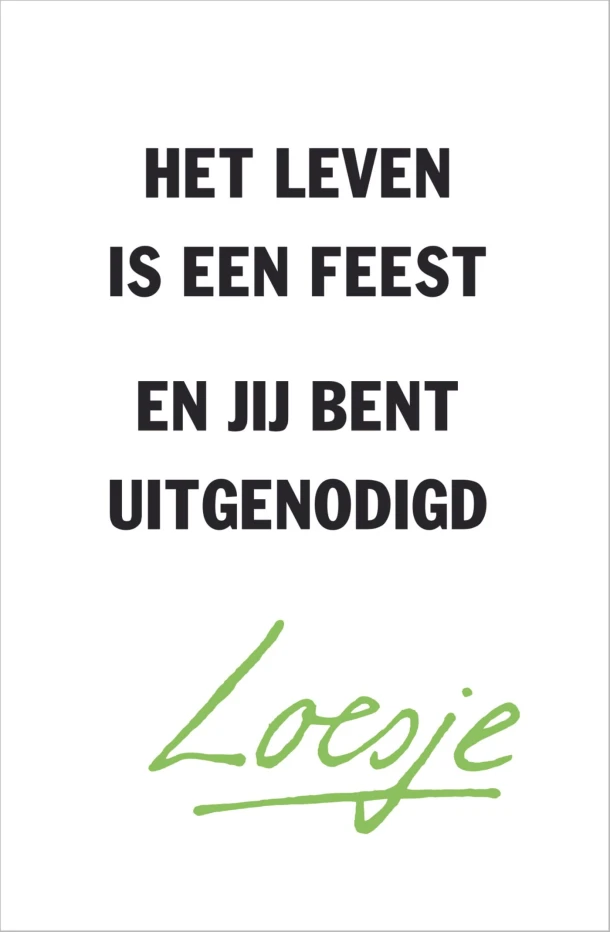 Het leven is een feest en jij bent uitgenodigd – Loesje – boek cover