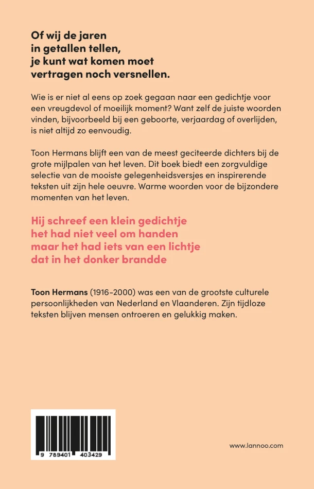 Een versje voor jou – Toon Hermans – boek cover