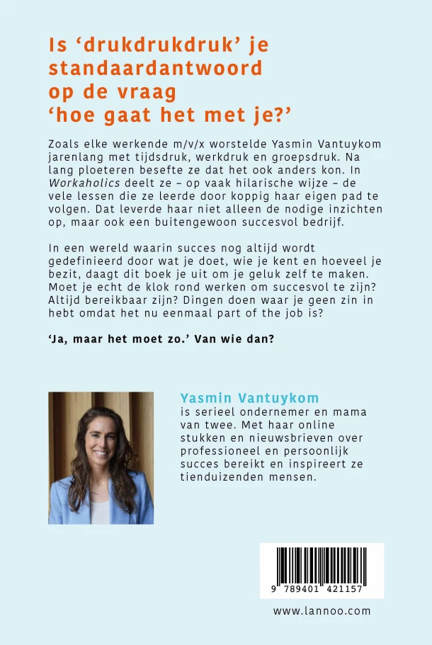 Workaholics – Yasmin Vantuykom – boek cover
