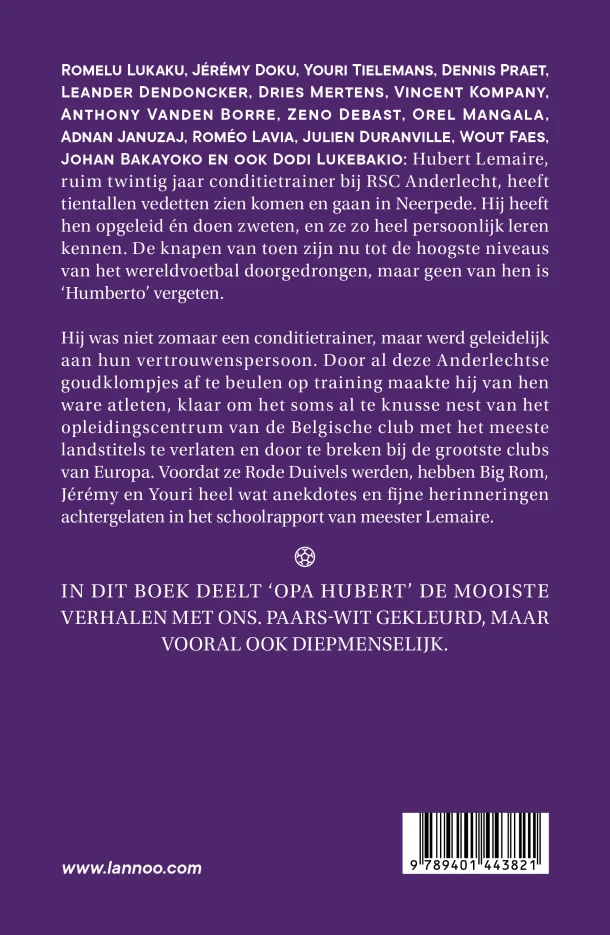 Achter de schermen bij Sporting Anderlecht – Hubert Lemaire – boek cover