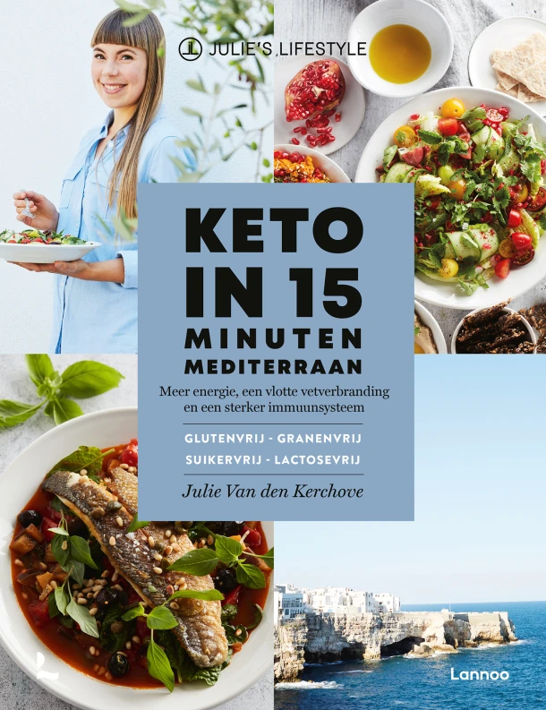 Keto in 15 minuten - Mediterraan – Julie Van den Kerchove – boek cover