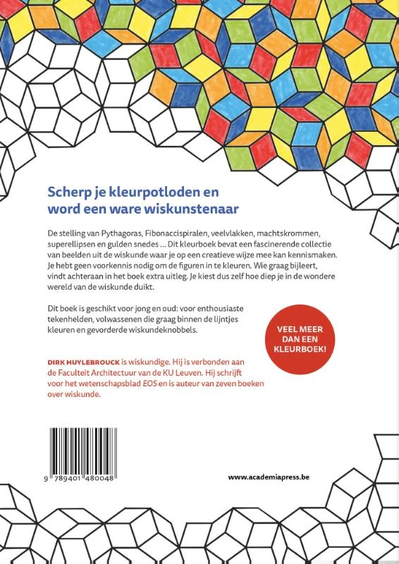 Kleurboek wiskunde – Dirk Huylebrouck – boek cover