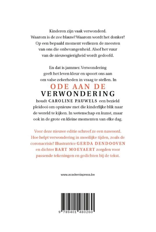 Ode aan de verwondering - nieuwe editie – Caroline Pauwels – boek cover