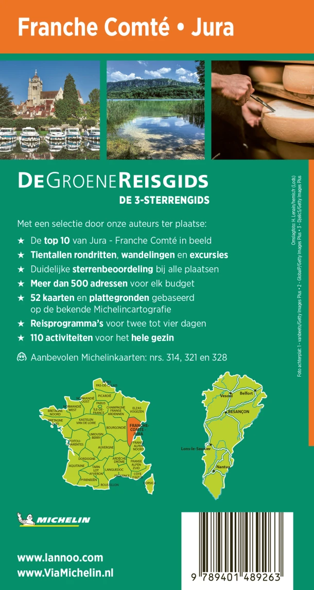 De Groene Reisgids - Franche Comté - Jura – Michelin – boek cover