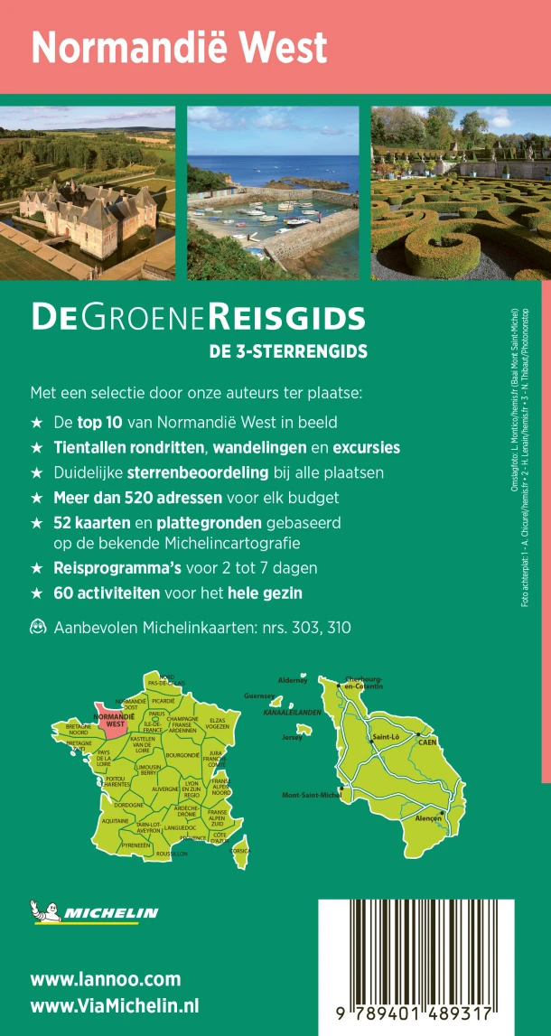 De Groene Reisgids - Normandië West – Michelin – boek cover