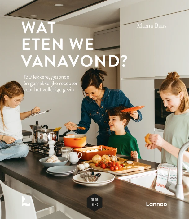 Wat eten we vanavond? – Mama Baas – boek cover