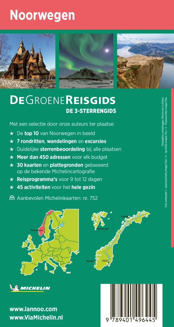 De Groene Reisgids - Noorwegen – Michelin – boek cover