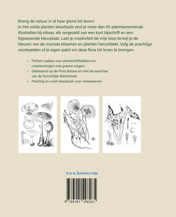 Het wilde planten kleurboek – Esther van Gelder – boek cover