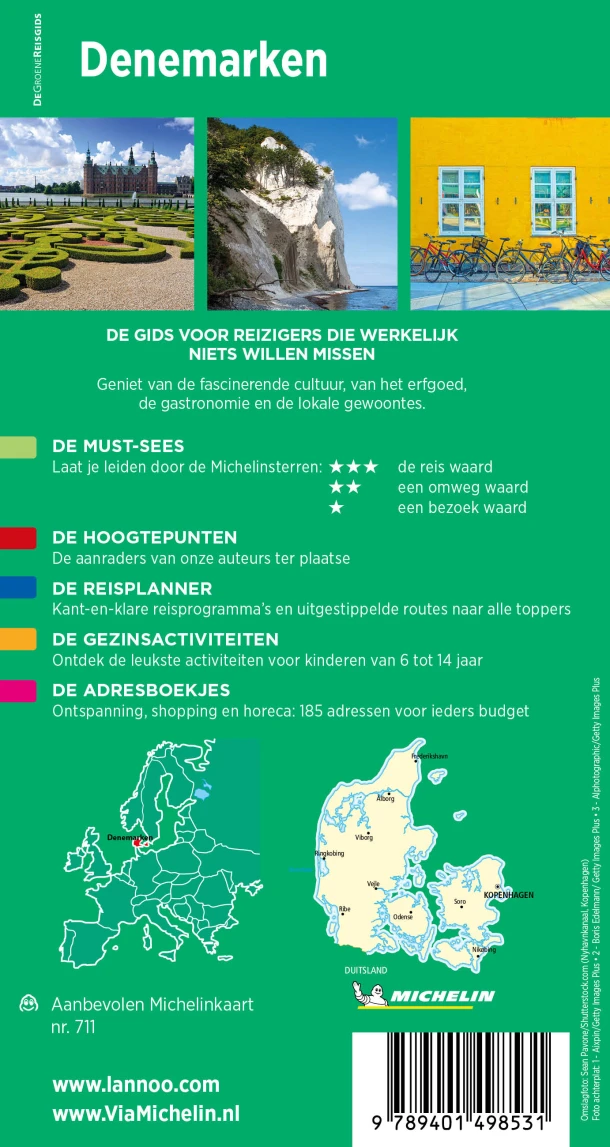 Michelin Reisgids Denemarken – Michelin – boek cover
