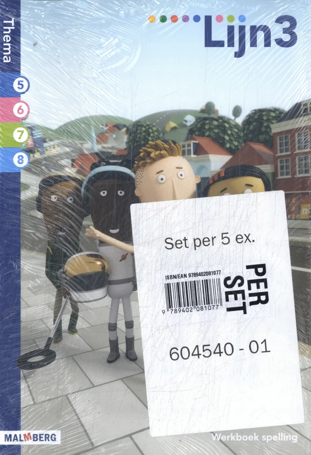 Lijn 3 (editie 2) Spellingwerkboek Thema 5-8 (set van 5) – boek cover