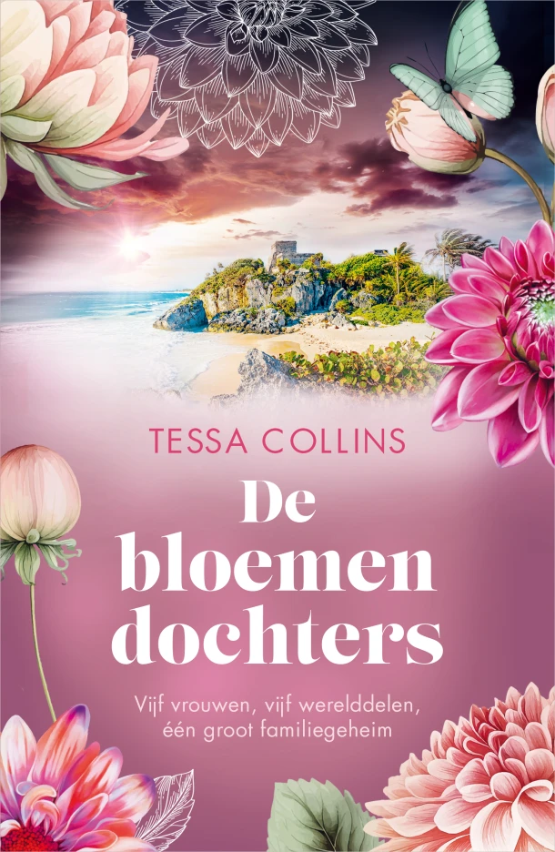 De bloemendochters - backcard à 6 ex. – Tessa Collins – boek cover