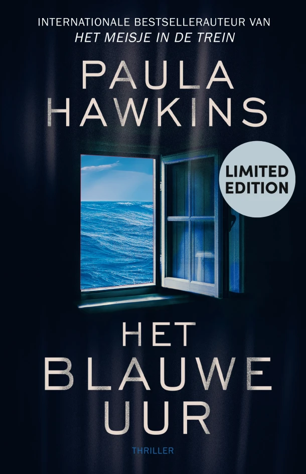 Het blauwe uur - backcard à 8 ex. – Paula Hawkins – boek cover