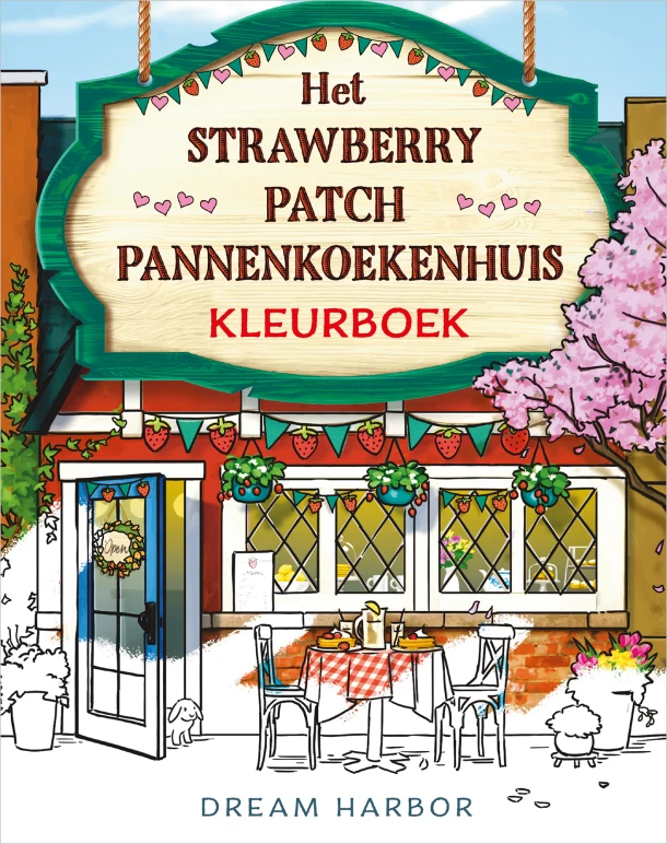 Het Strawberry Patch Pannenkoekenhuis-kleurboek – Laurie Gilmore – boek cover