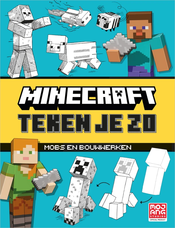 Minecraft teken je zo – Mojang AB – boek cover