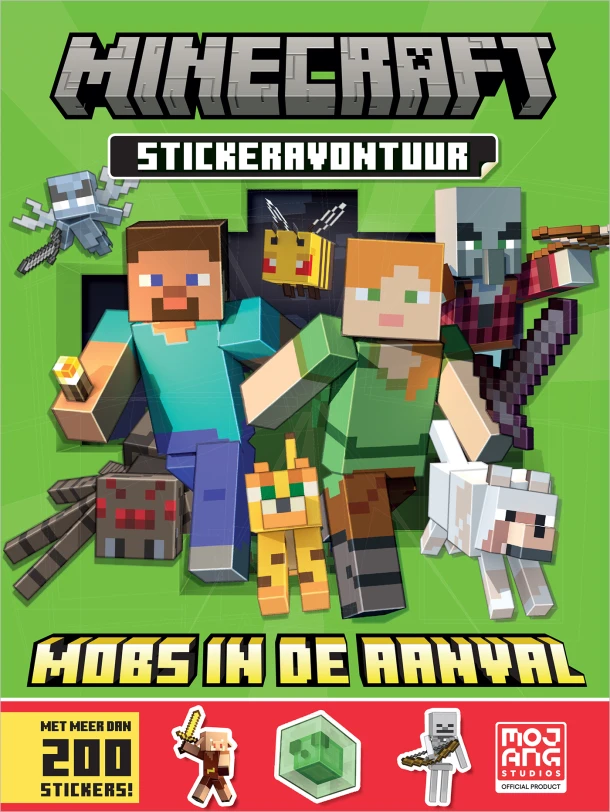 Minecraft: Mobs in de aanval-stickeravontuur – Mojang AB – boek cover