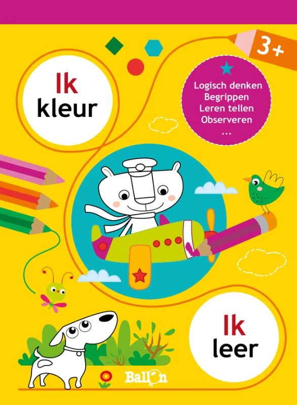 Ik kleur ik leer 3+ – boek cover
