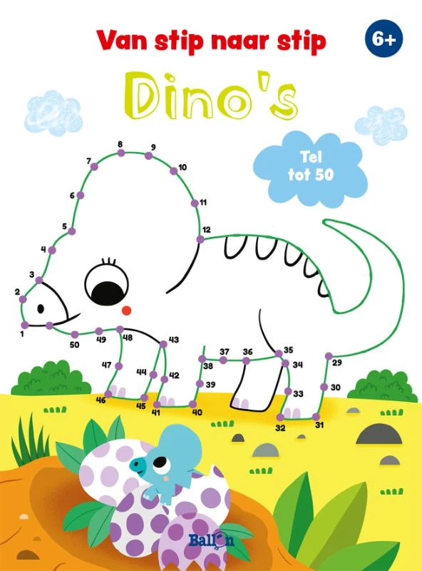 Van stip naar stip dino's – boek cover