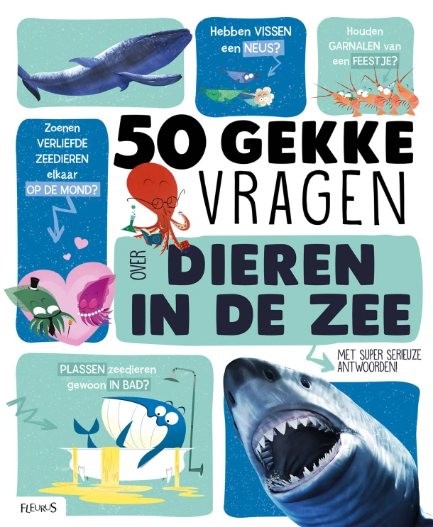 50 gekke vragen over dieren in de zee – Emmanuelle Grundmann – boek cover