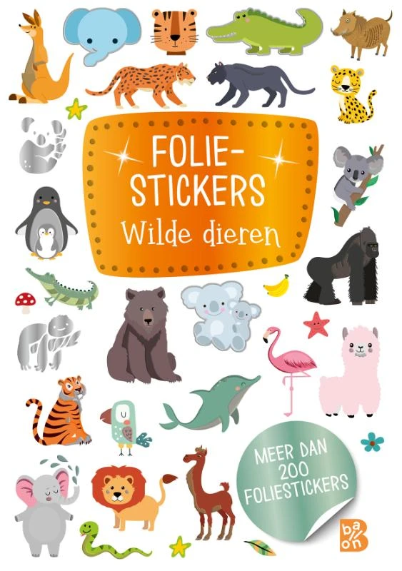 Foliestickers - Wilde dieren – boek cover