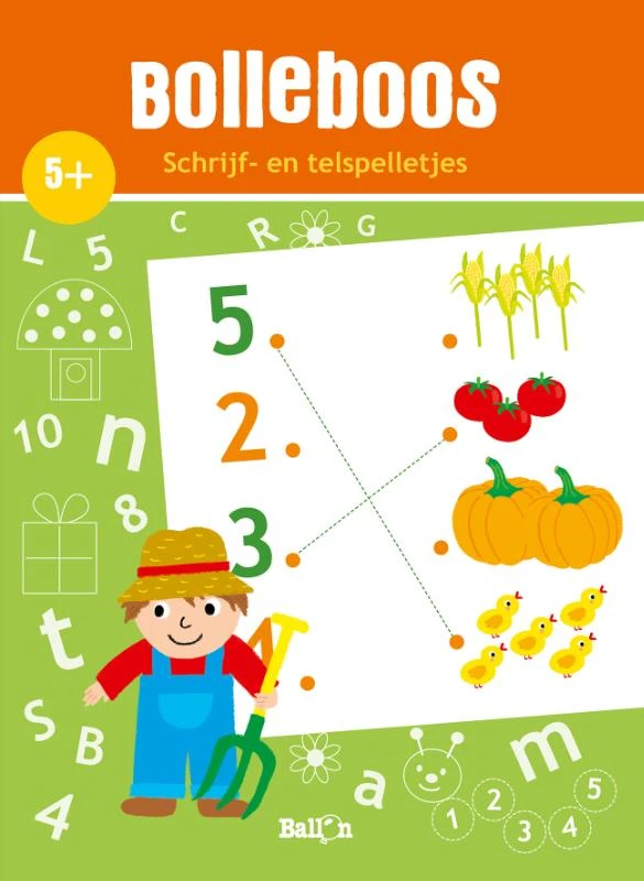 Schrijf- en telspelletjes 5+ – boek cover