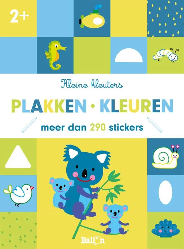 Plakken en kleuren 2+ – boek cover