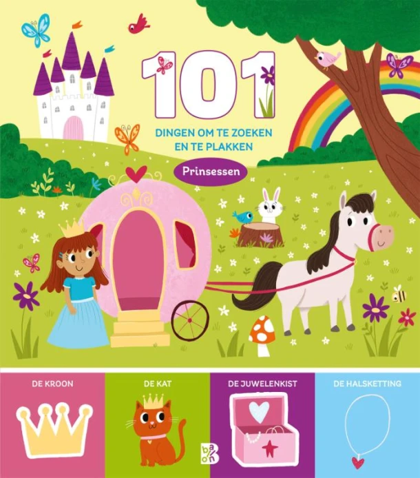 101 dingen om te zoeken en te plakken Prinsessen – boek cover