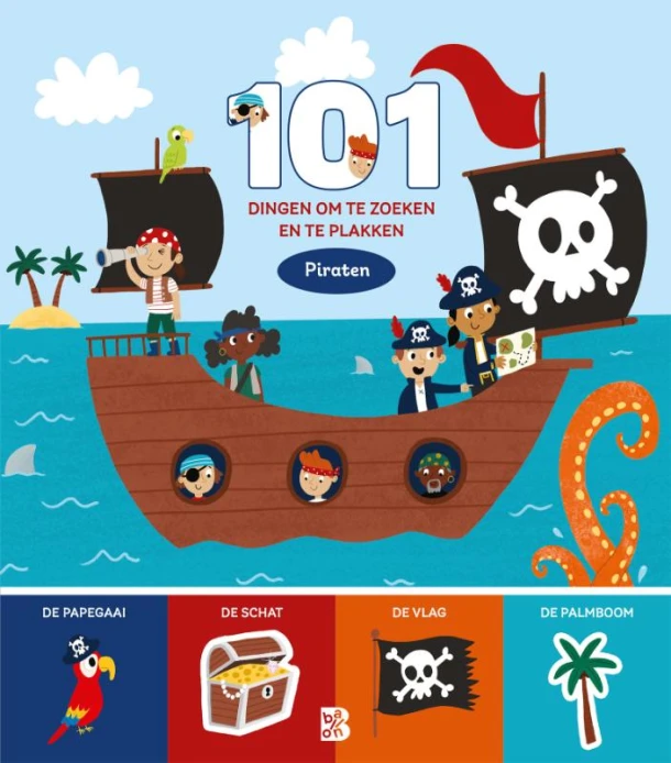 101 dingen om te zoeken en te plakken: Piraten – boek cover