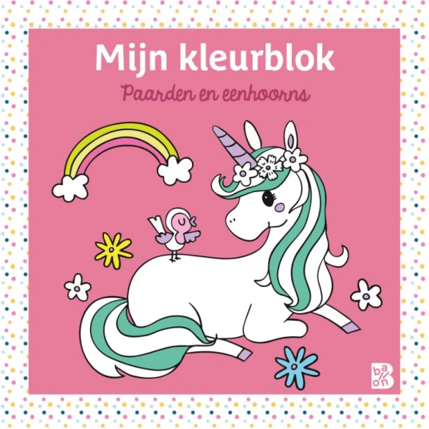 Mijn kleurblok: Paarden en eenhoorns – boek cover
