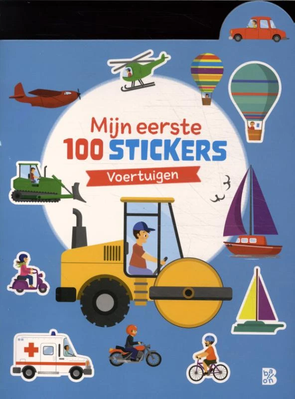Mijn eerste 100 stickers: voertuigen – boek cover