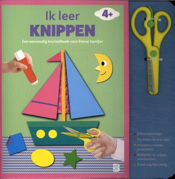 Ik leer knippen 4+ (boot) met schaartje – boek cover