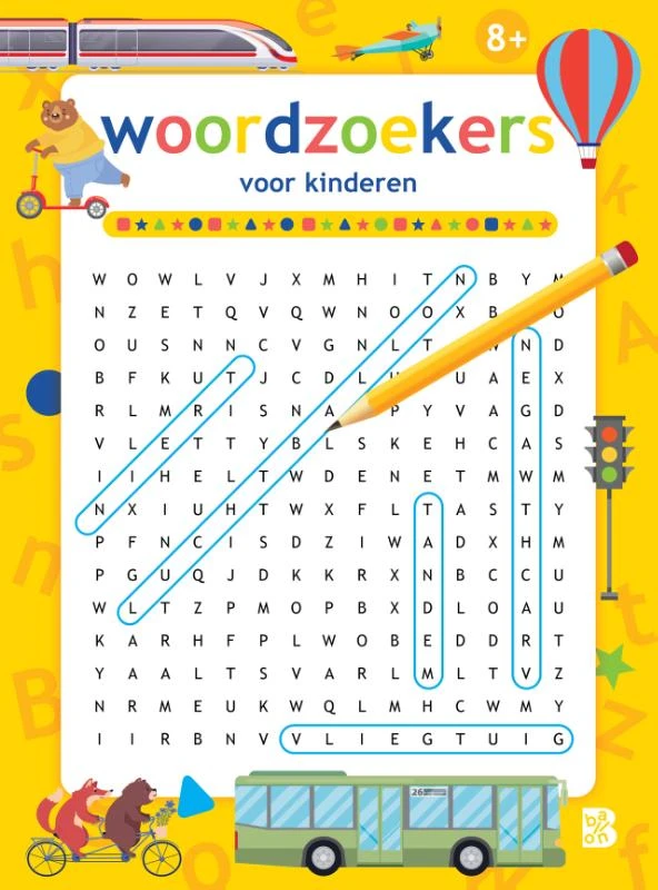 Woordzoekers 8+ – boek cover