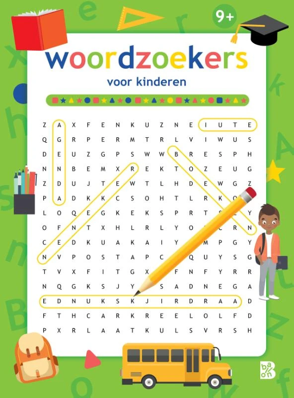 Woordzoekers 9+ – boek cover