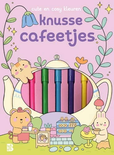 Cute en cosy kleuren: Knusse cafeetjes – boek cover