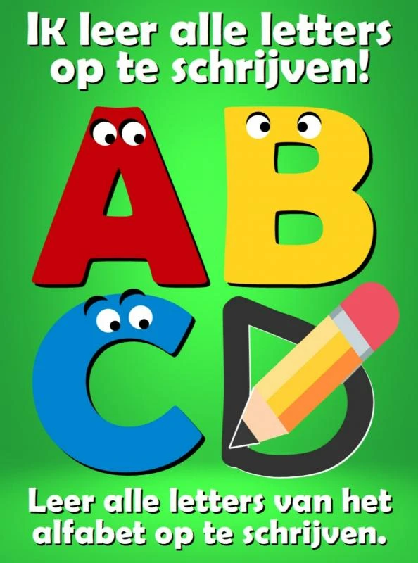 Ik leer alle letters op te schrijven! – Sherlino Kinderboeken – boek cover