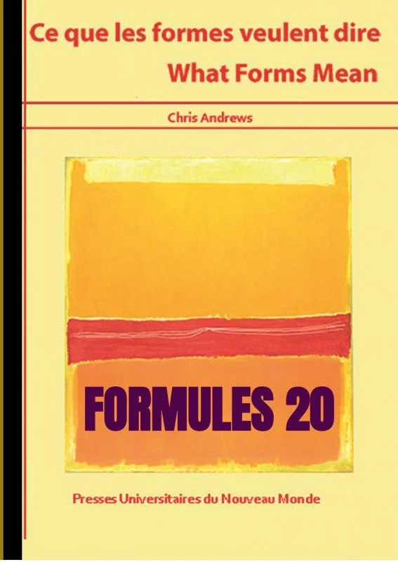 Formules 20 – Chris Andrews – boek cover